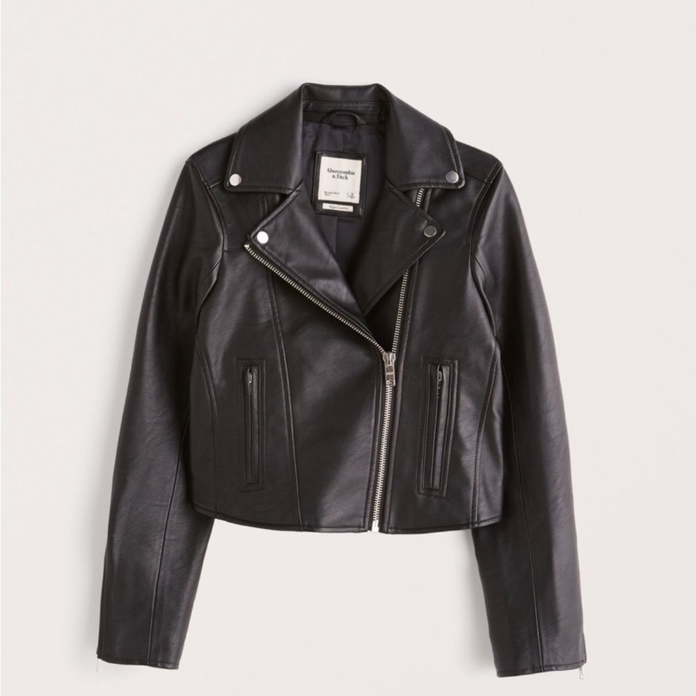 A&F Vegan Leather Moto Jacket